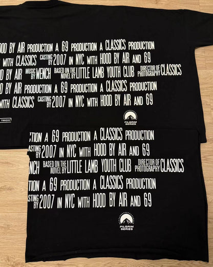 (Archive) Opium YVL x Hood By Air SS17 Cape Sleeve Tee - Oversized Graphic Print Short Sleeve