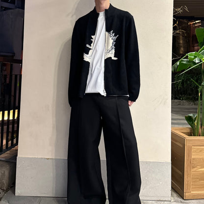 Yohji Yamamoto Y’s Men Godzilla Wool Knit Double-Zip Cardigan Jacket