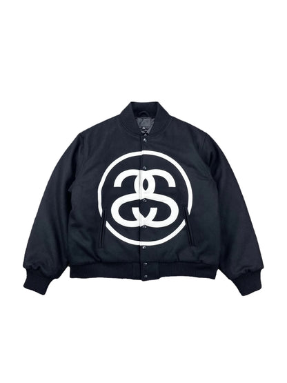i795 Double-S Stussy Wool Varsity Jacket – Heavyweight Loose Baseball