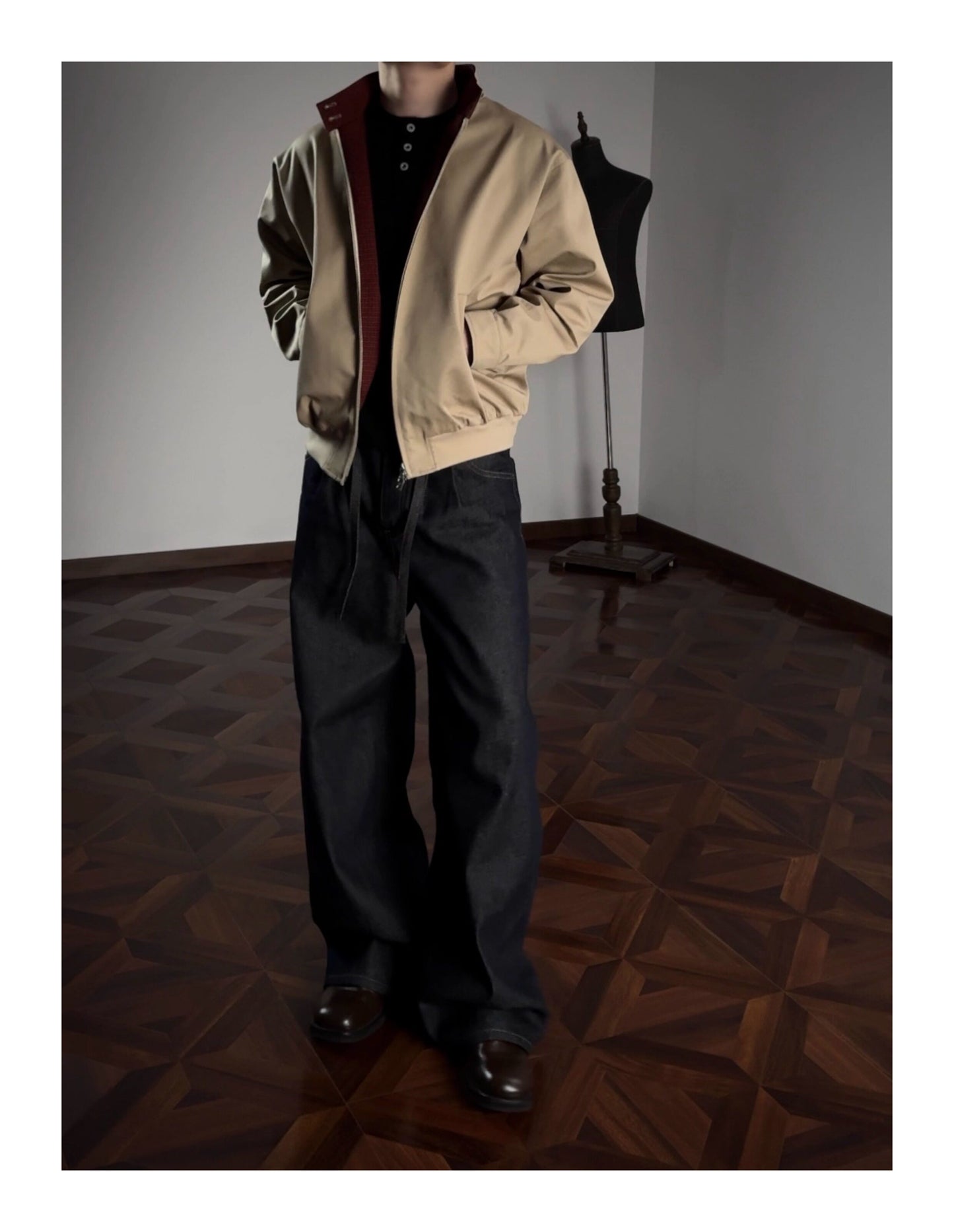 Oclin Classic G9 Harrington Jacket - Short Wide Fit Mercerized Cotton - Red Tartan Lined Vintage British Blouson - donclickin
