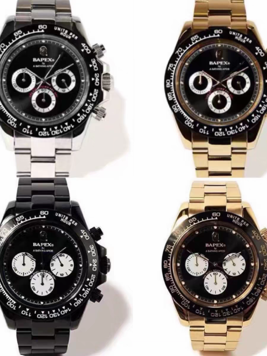 BAPE TYPE 4 BAPEX Ape Power Quartz Watch - Daytona-Style Chronograph