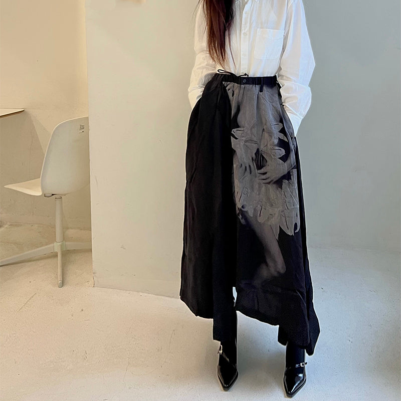 Yohji Uchida Suzuran Ashura Hakama Pants - Samurai-Tailored Kendo Skirt Pants
