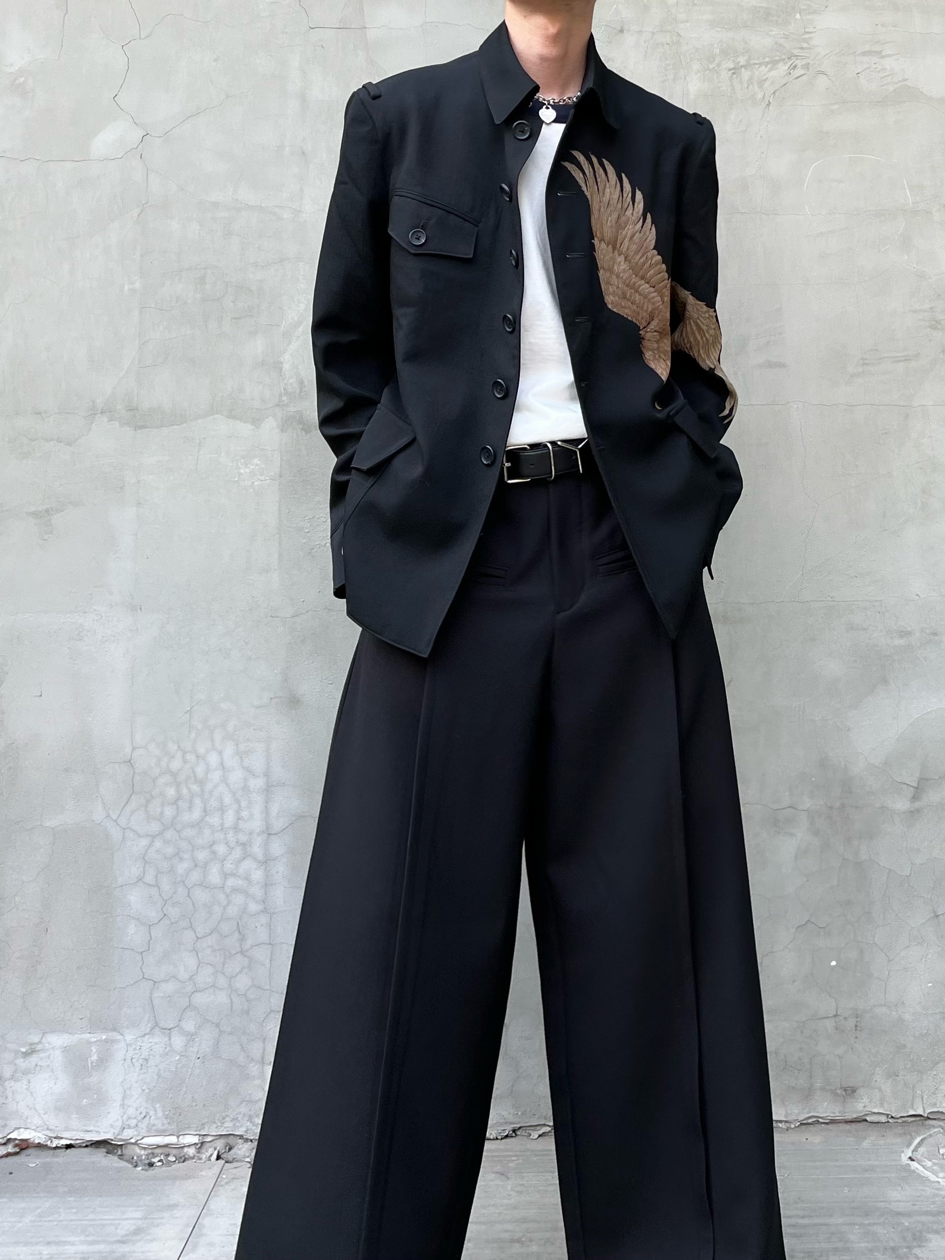 Yohji Yamamoto ’Fading Soldier’ Discharge Print Single-Breasted Jacket