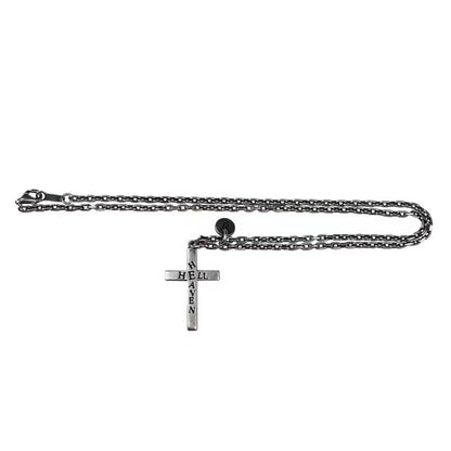 UNDERCOVER AW02 ’Witch’ Heaven/Hell Cross Pendant - 925 Silver ARCHIVE Necklace