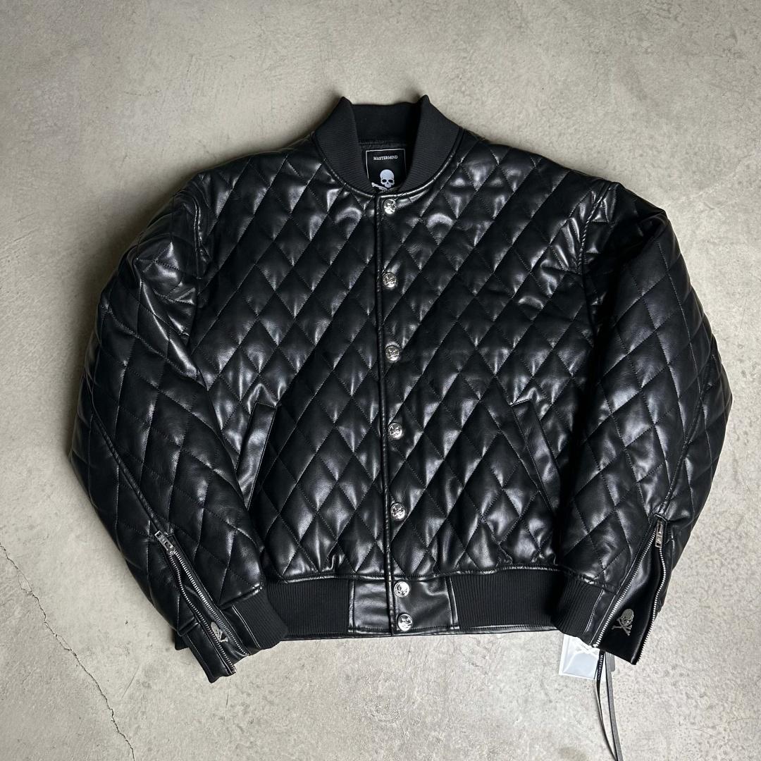 Mastermind Japan Embroidered Skull Leather Jacket - Biker Style Motorcycle Coat