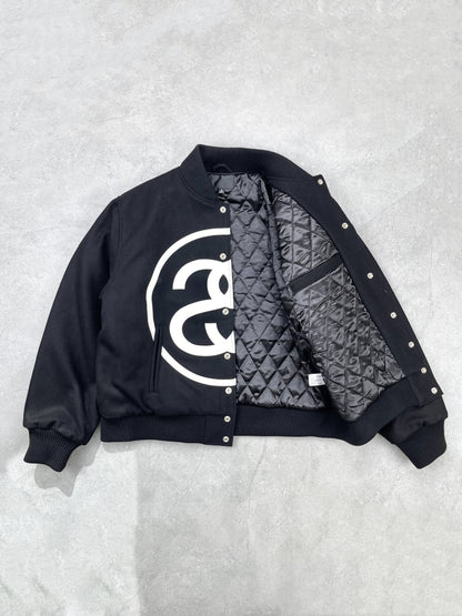 i795 Double-S Stussy Wool Varsity Jacket – Heavyweight Loose Baseball