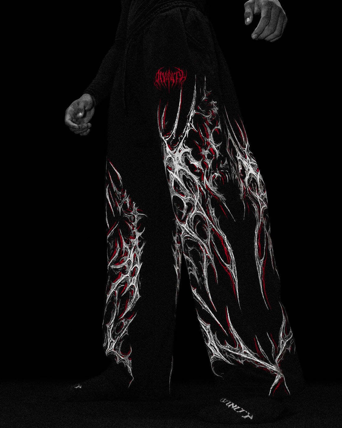 Breathedivinity Dark Thorns Sweatpants - 100% Cotton French Terry Loose Straight Leg