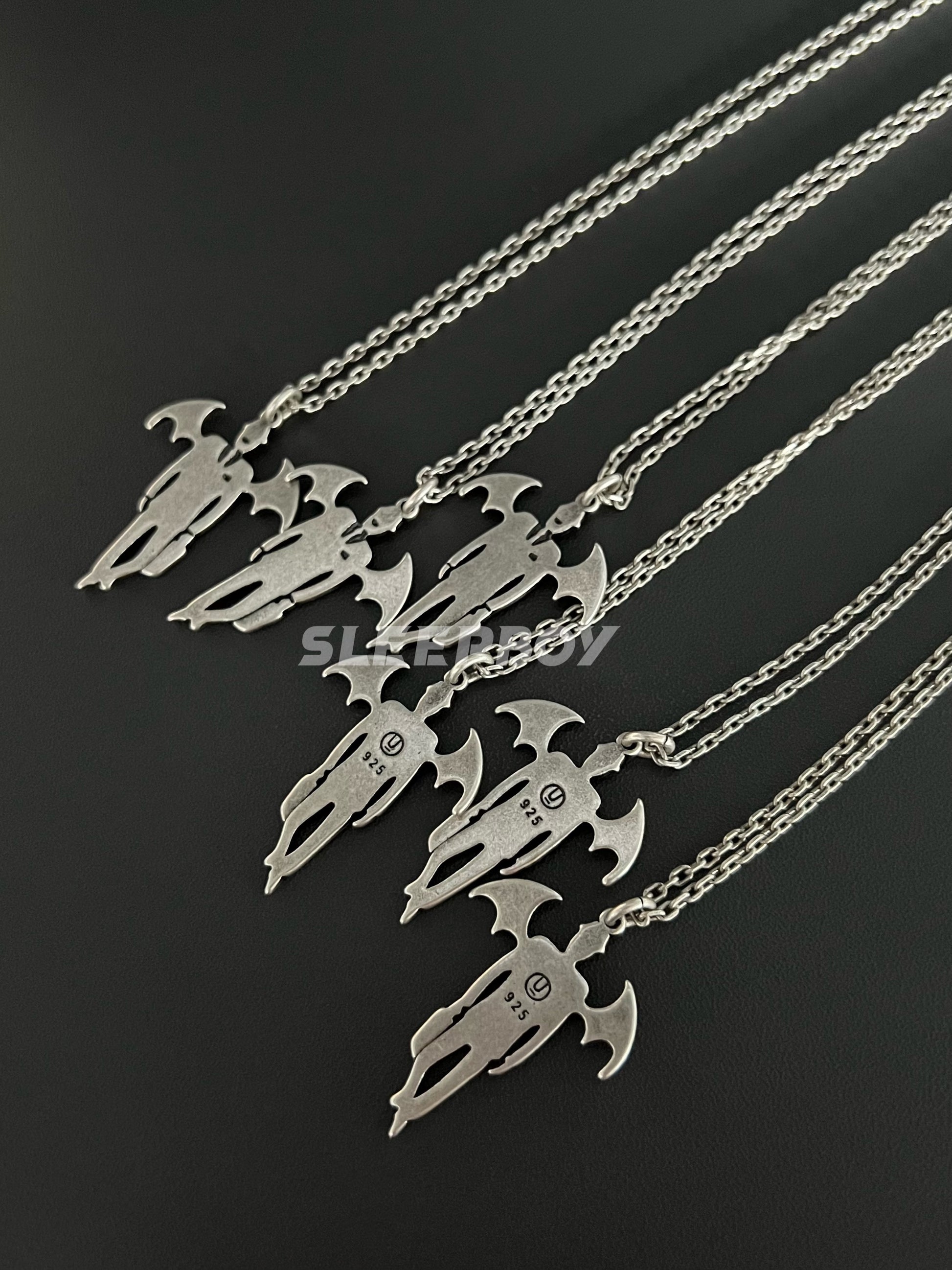UNDERCOVER AW02 ’Vampire’ Pendant Necklace - 925 Silver Demon Talisman