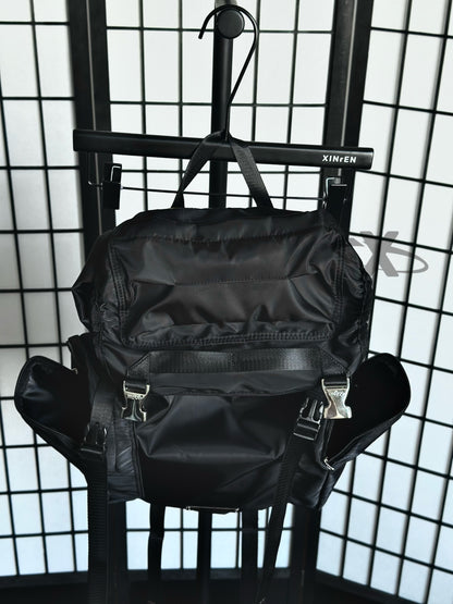 XINrEN Limited Edition Undercover Classic Nylon Parachute Backpack - Black - Nylon Black