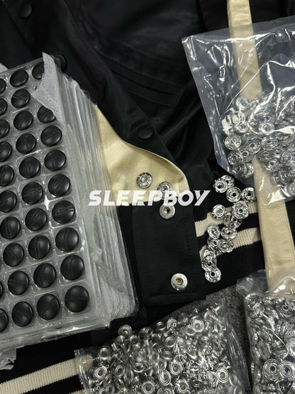 ERD AW24 ’Opium Den’ Varsity Jacket - Silk Court Embroidery Baseball Coat