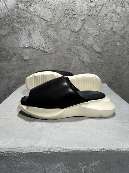 Rick Owen Sandals - Breathable Slip-On Platform Slides Beach Shoes