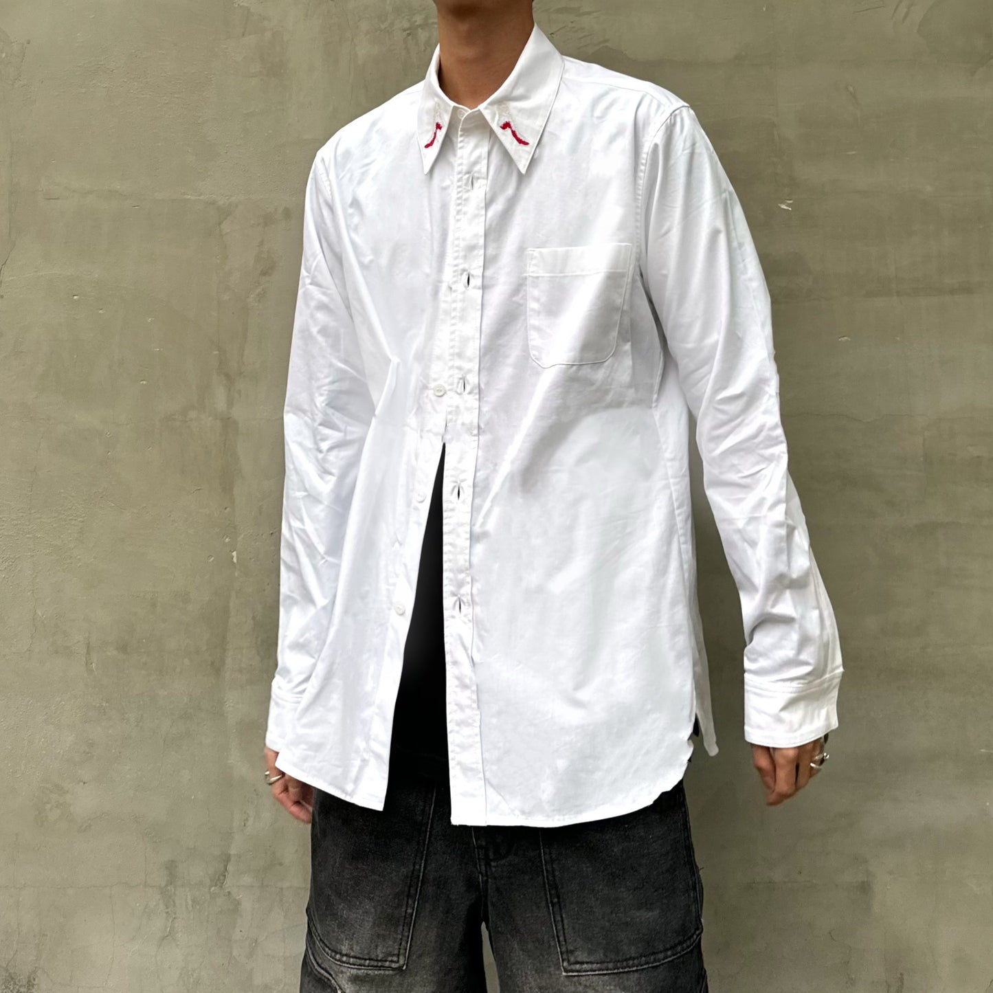Yohji Dark Angel Wing Shirt – 02AW Archive Embroidered Design
