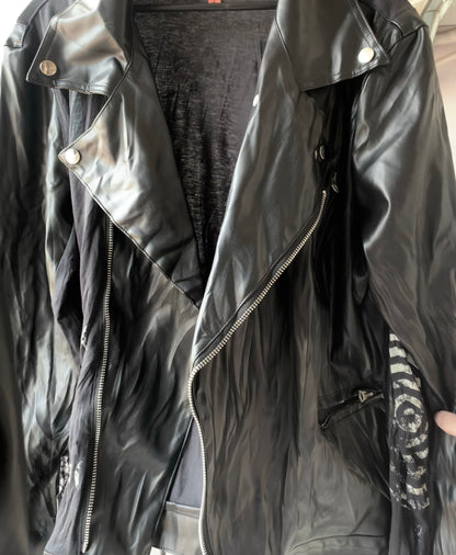 Donclickin undercover 06SS Leather Biker Jacket – Vintage Punk High-Street Zip