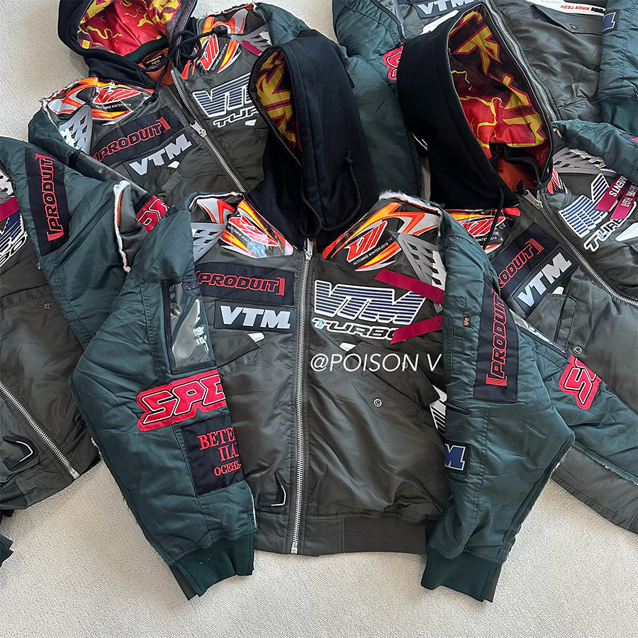 Revised Vetements x Alpha AW18 Racing Bomber Jacket - 3D Silicone 