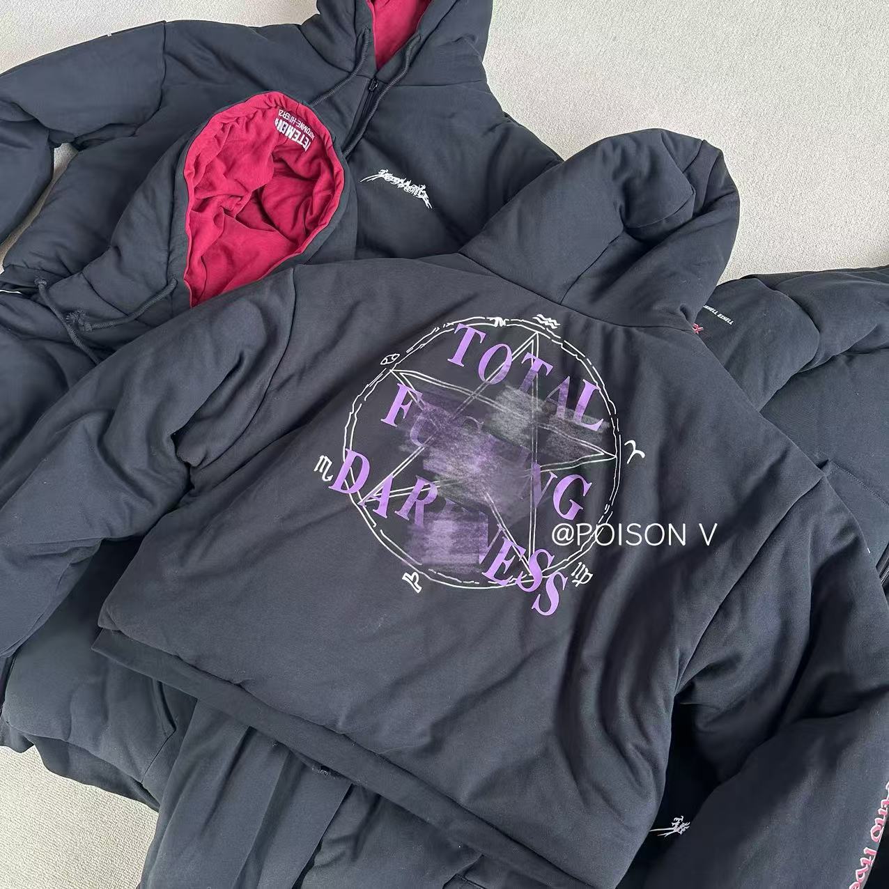 VET 17AW Archive-Grade Reversible Bomber – Dual-Sided Heavyweight Cotton Hoodie