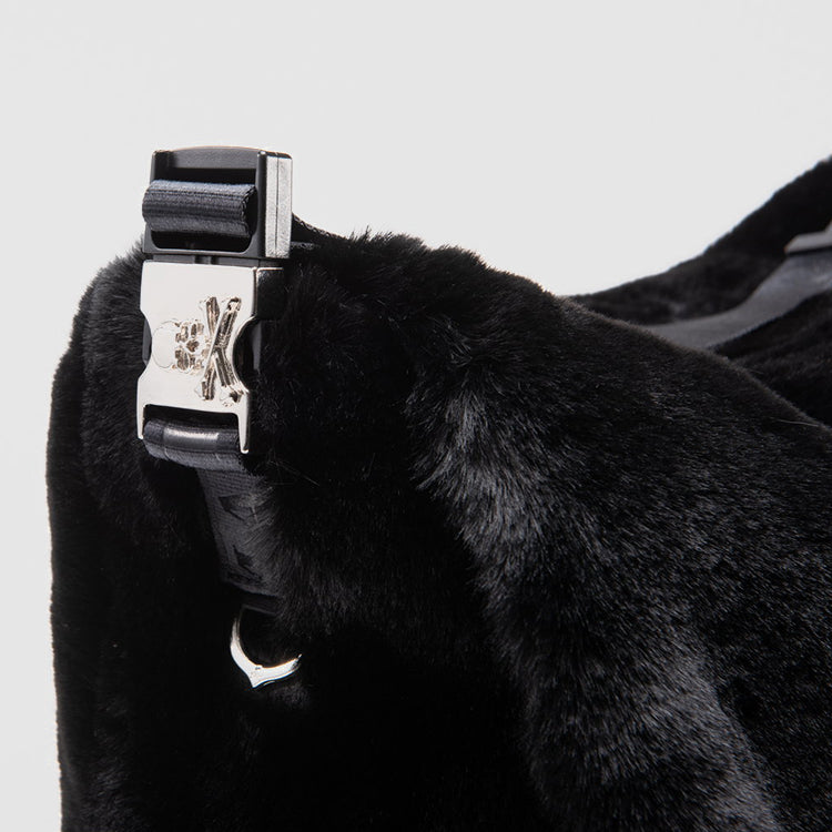 Mastermind MMJOnline Skull Embroidery Dark Fur Large Shoulder Bag- Messenger Bag - 32x40x18(cm)