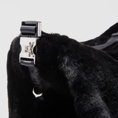 Mastermind MMJOnline Skull Embroidery Dark Fur Large Shoulder Bag- Messenger Bag - 32x40x18(cm)