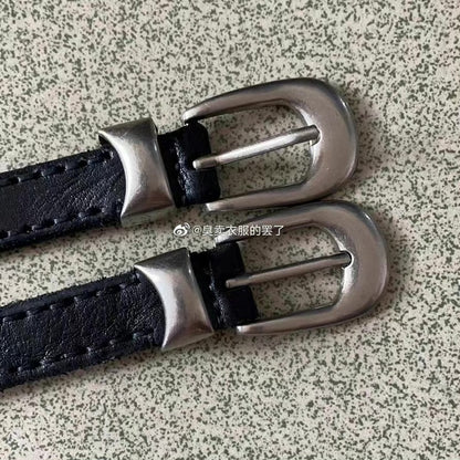 Our Legacy Vintage Commute Belt Calfskin Leather Metal Buckle