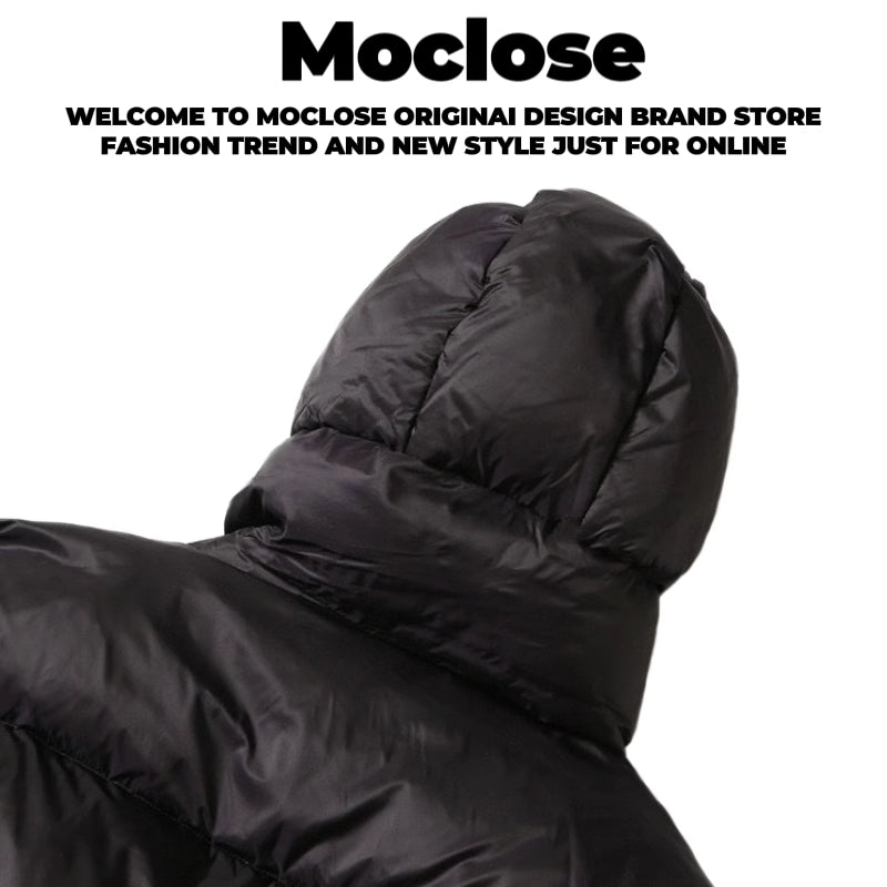STUSSY 23FW Micro Ripstop Down Parka Black Pink Solid Color Zip Hooded Down Jackets