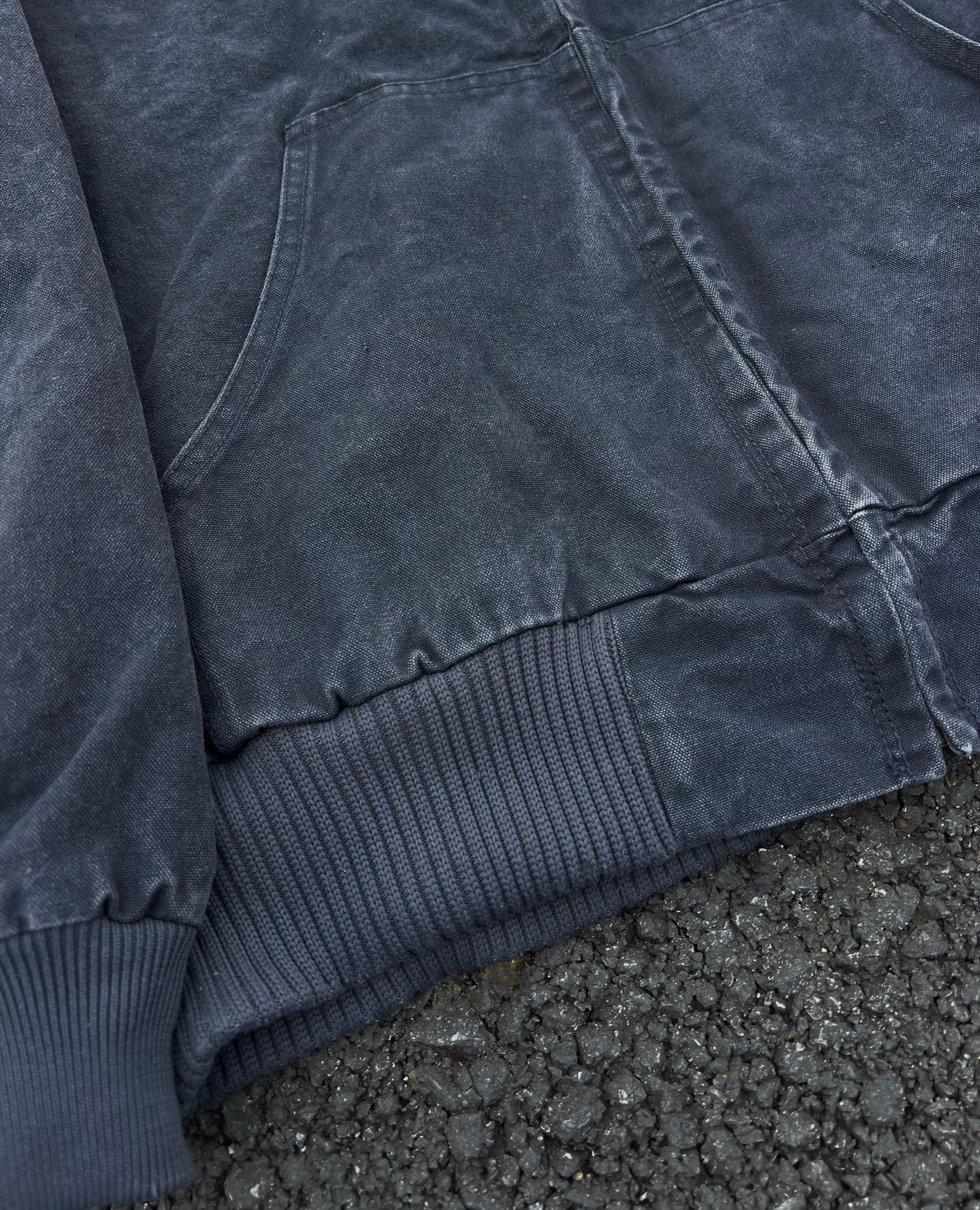 J130 Heavyweight Vintage Washed Hooded Jacket Unisex Retro Outerwear