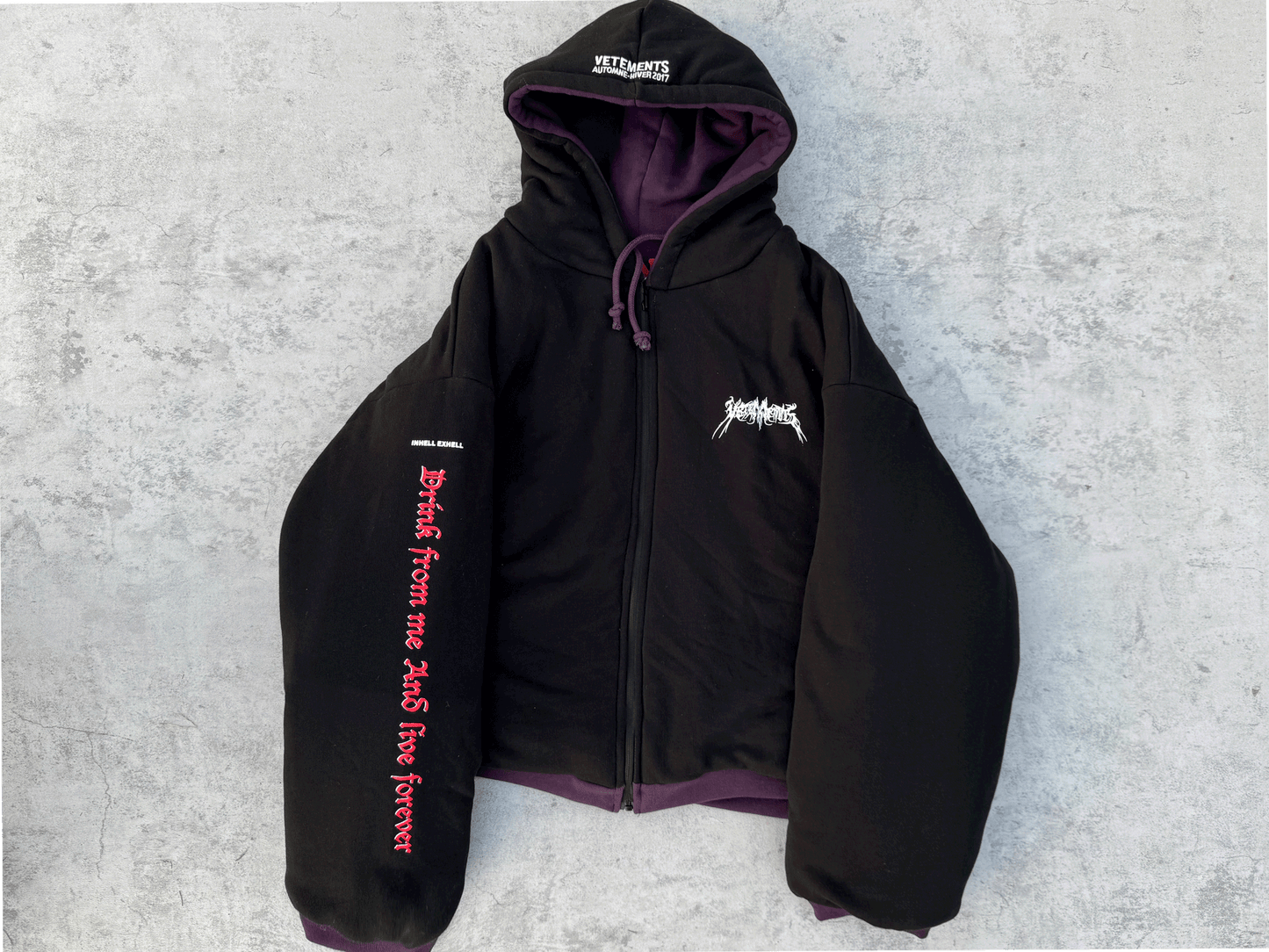Revised Vetements 16FW TFD & Gun Club Reversible Bomber Jacket 