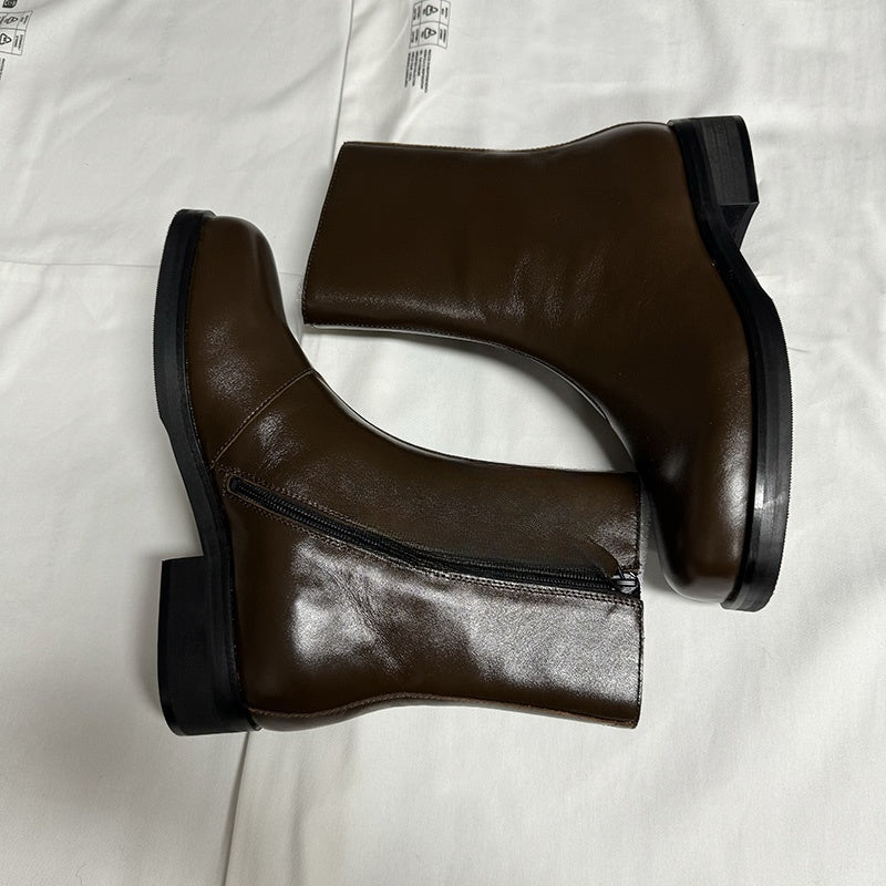 Our Legacy ’Camion’ Style Boots - Brown Leather Mid-Calf Chelsea