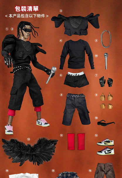 Remake 1/6 Scale Travis Scott Action Figure - Collectible Gift Set