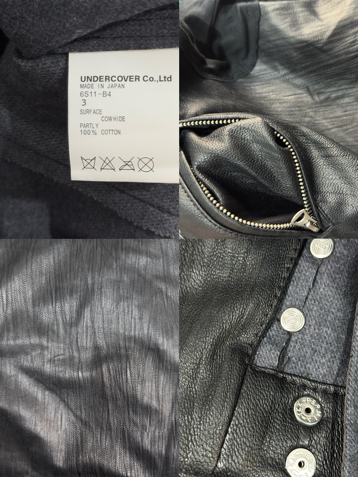 UNDERCOVER 06SS ’T’ Collection: Archive Studded Deconstructed Leather Jacket