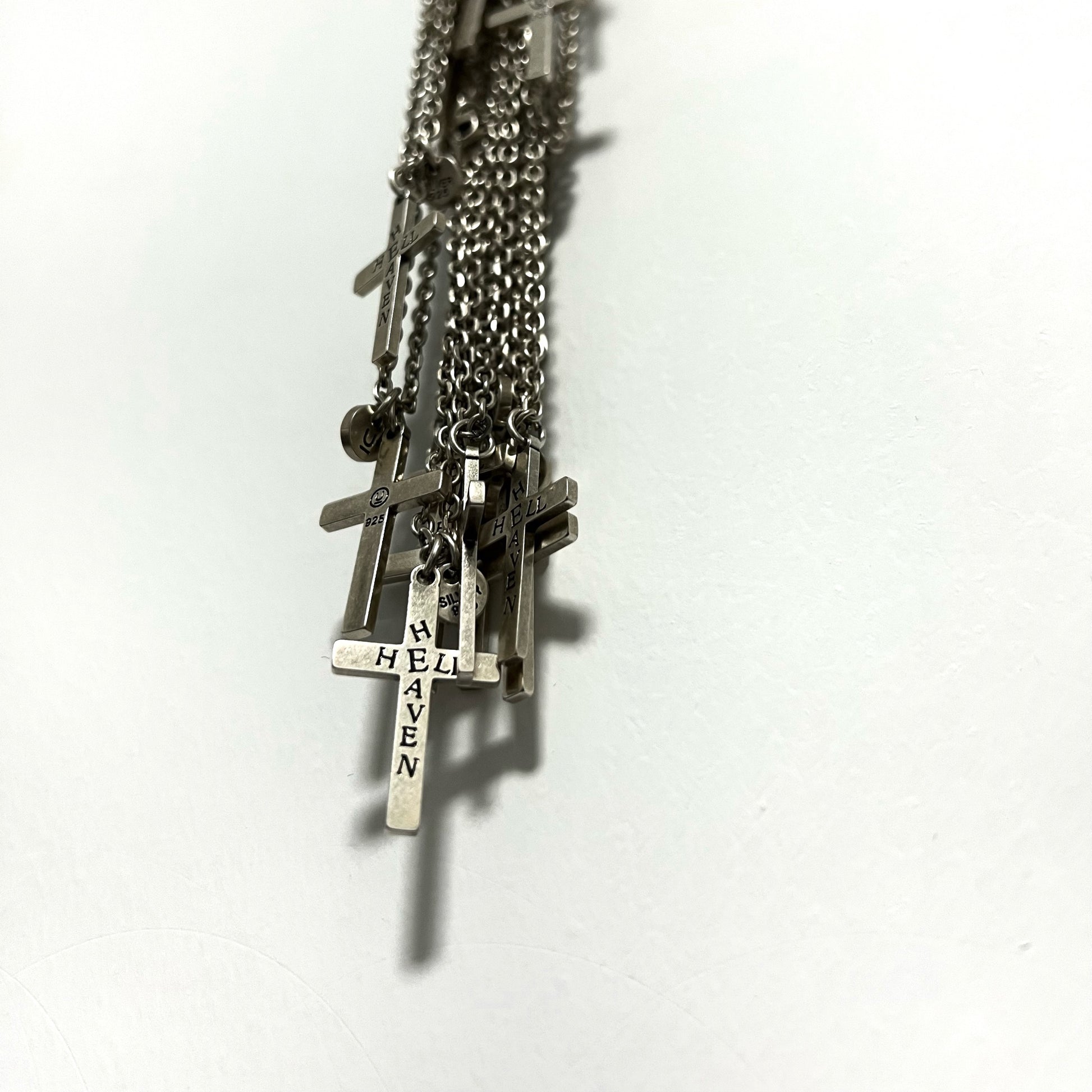 UNDERCOVER AW02 ’Witch’ Heaven/Hell Cross Pendant - 925 Silver ARCHIVE Necklace