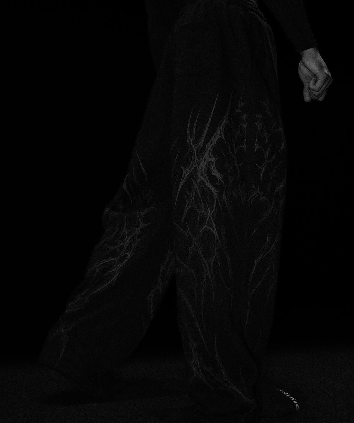 Breathedivinity Dark Thorns Sweatpants - 100% Cotton French Terry Loose Straight Leg
