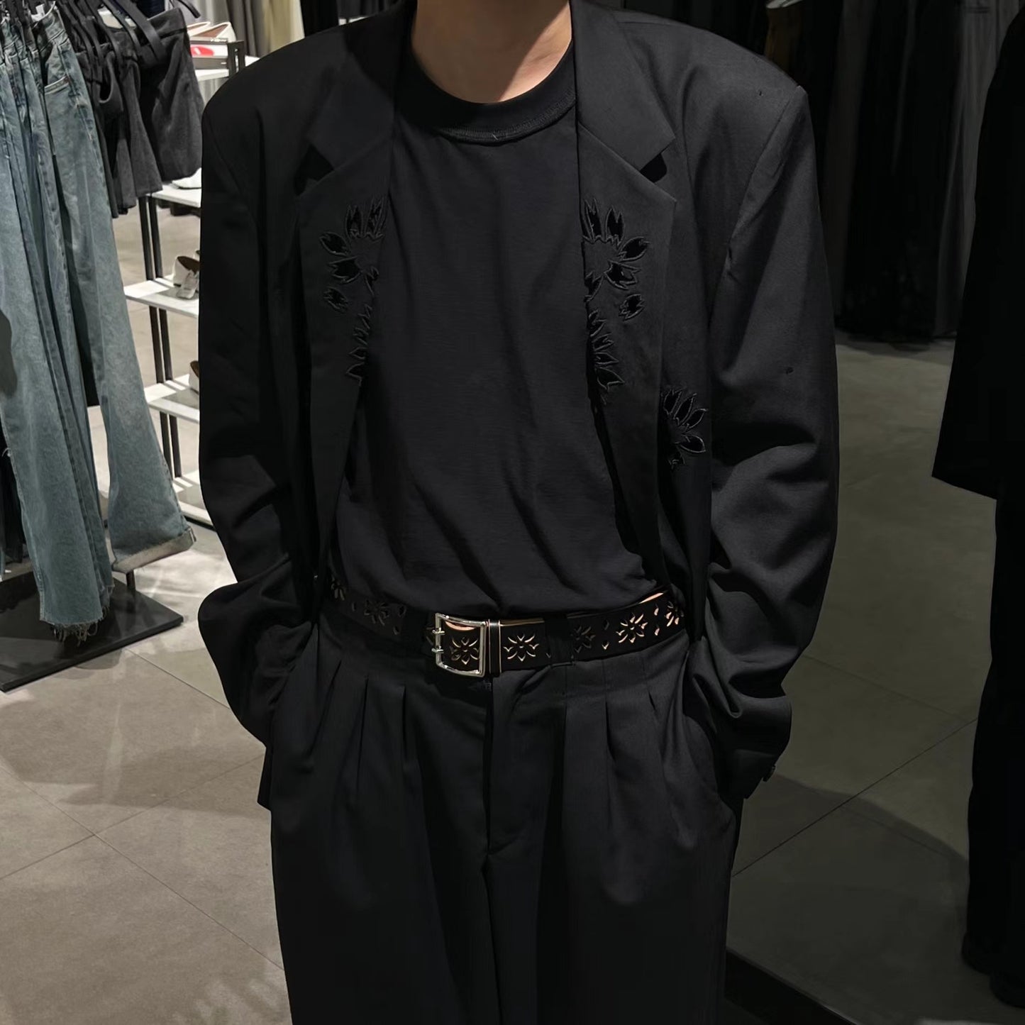 Yohji Yamamoto Archive Masterpiece ’Flowers and Youth’ Sakura Cutout Wool Blazer