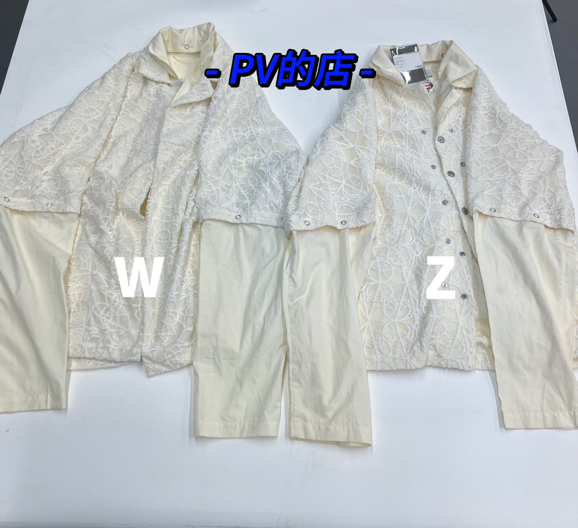 Kiko Kostadinov AW22 Layered Shirt - Detachable Lace Long/Short Sleeve Hybrid