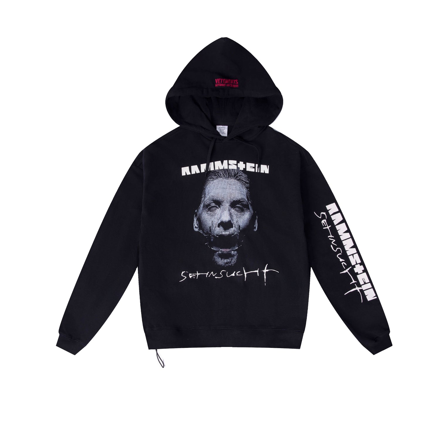 German Rammstein Vetement VTM Black Dark Punk Oversized Hoodie Jacket