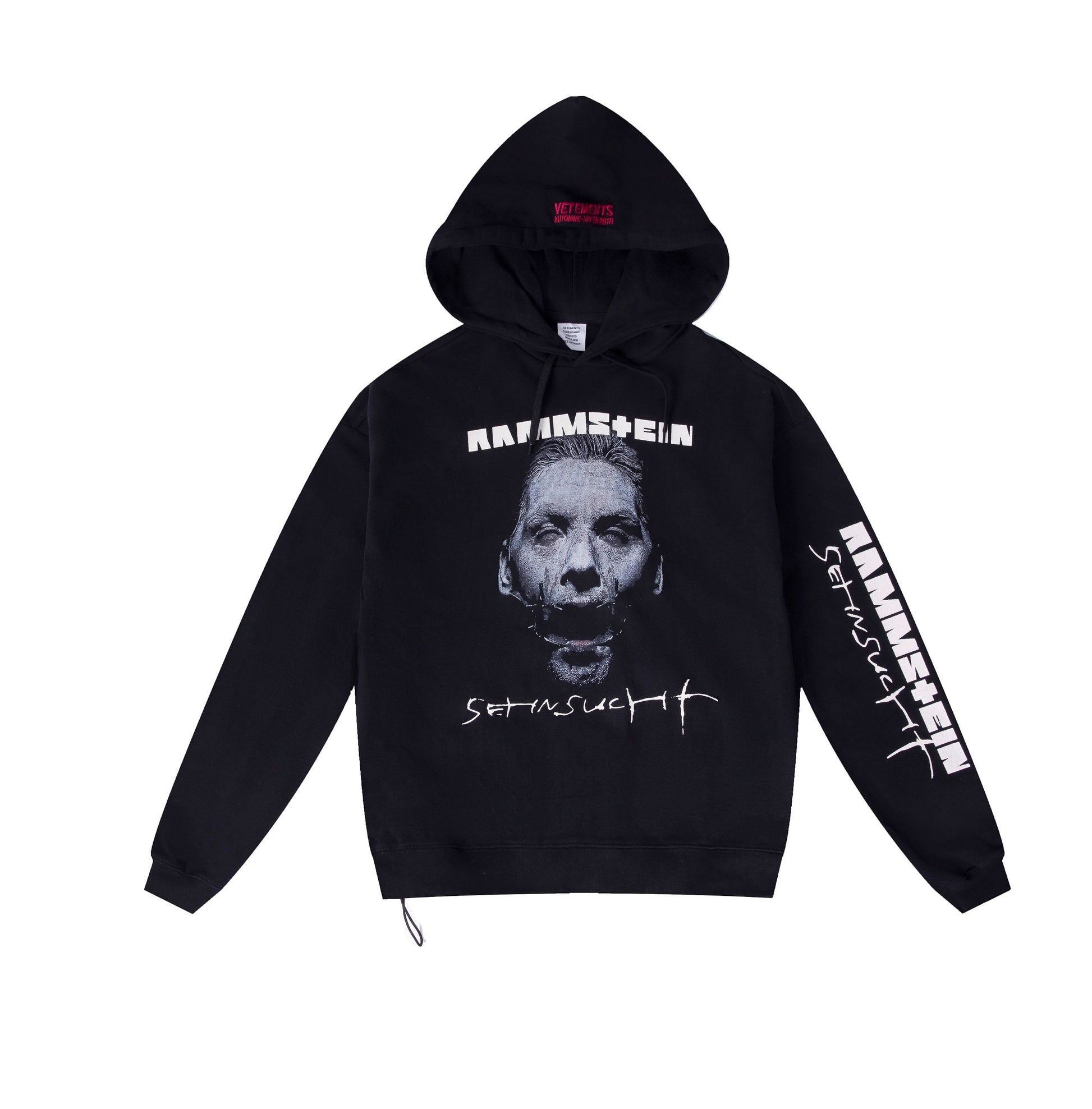 German Rammstein Vetement VTM Black Dark Punk Oversized Hoodie Jacket