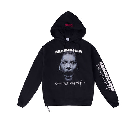 German Rammstein Vetement VTM Black Dark Punk Oversized Hoodie Jacket