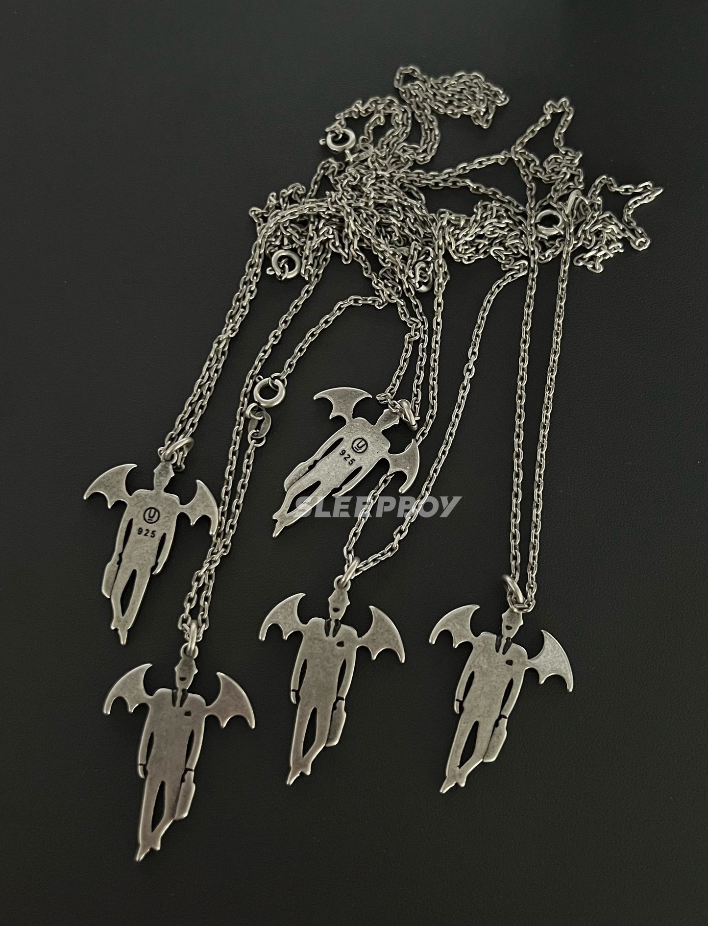 UNDERCOVER AW02 ’Vampire’ Pendant Necklace - 925 Silver Demon Talisman