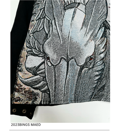 Berserk Griffith "White Hawk" Custom J01 Jacket - Remade Vintage Workwear - donclickin