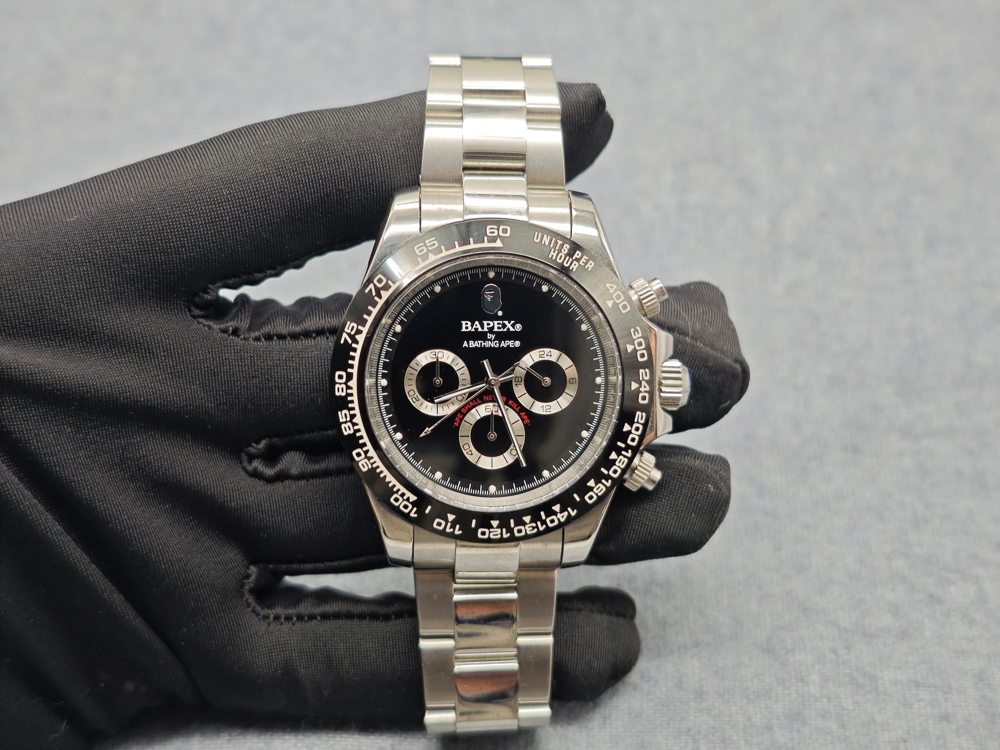 BAPE TYPE 4 BAPEX Ape Power Quartz Watch - Daytona-Style Chronograph