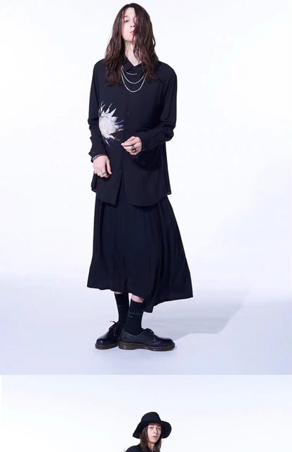Donclickin Yohji Yamamoto Floral Print ’Queen of the Night’ Shirt Long Sleeve