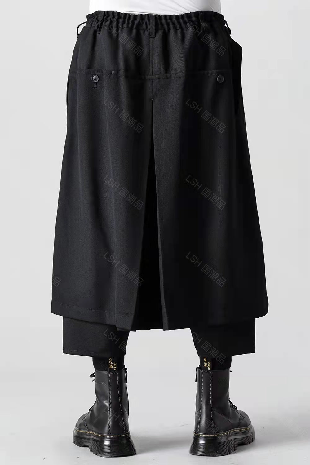 24SS Yohji Yamamoto Double-Layer Skirt Pants – Lightweight Wrinkle-Resistant - Size avaliable S ~ XL