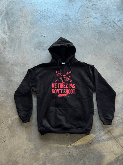 VTM ’Don’t Shoot’ Hoodie – Anti-War Theme Heavyweight Embroidered