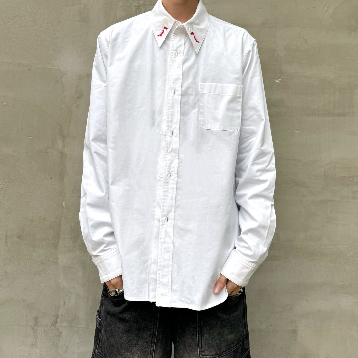 Yohji Dark Angel Wing Shirt – 02AW Archive Embroidered Design