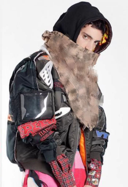 VTM Bomber Jacket Vetement Embroidered Patchwork Detail Racing Hoodie - Size avaliable S M L