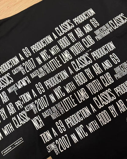 (Archive) Opium YVL x Hood By Air SS17 Cape Sleeve Tee - Oversized Graphic Print Short Sleeve