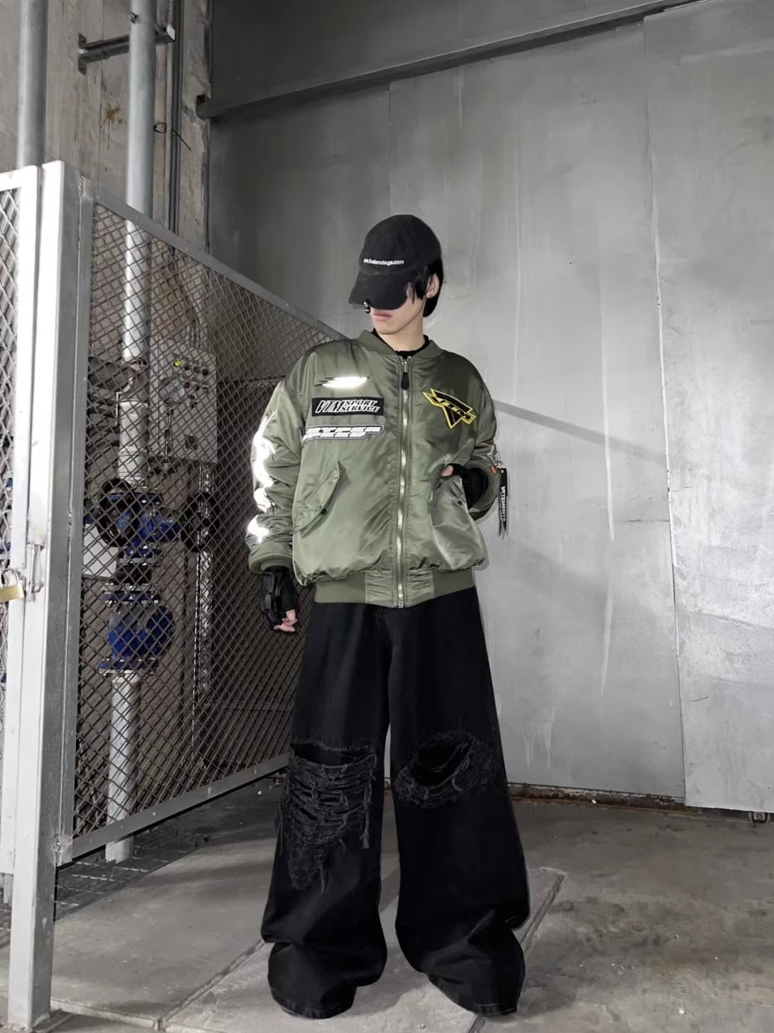 VTM 18AW Alpha Racing Patch Bomber Jacket – Military Green Heavyweight