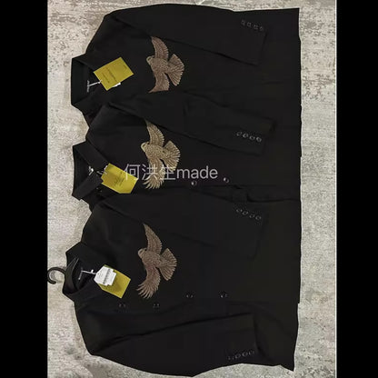 Yohji AW08 ’Broken Soldier’ Jacket - Pigeon Print Kendo-Style Blazer