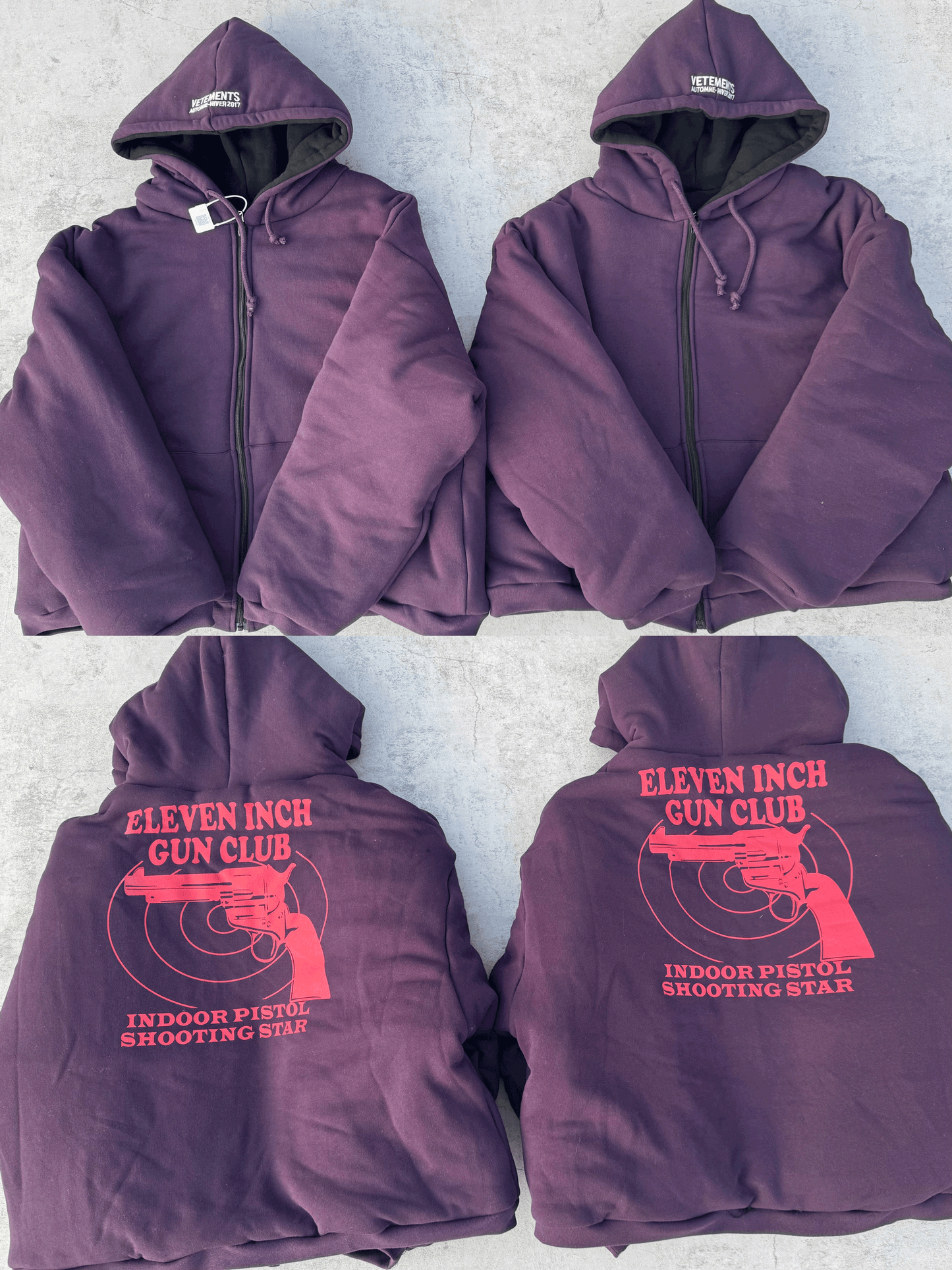 Revised Vetements 16FW TFD & Gun Club Reversible Bomber Jacket 