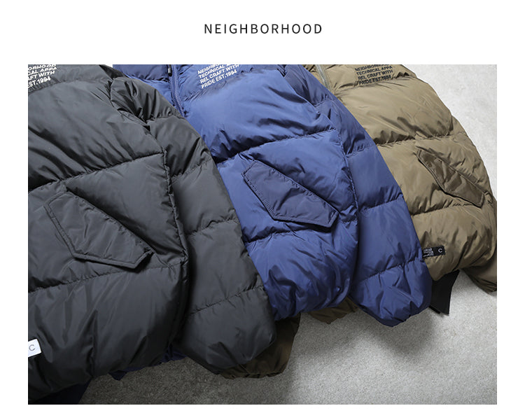 NEIGHBORHOOD Jacket Embroidered Casual Down Long-Sleeve 90% Down Coats