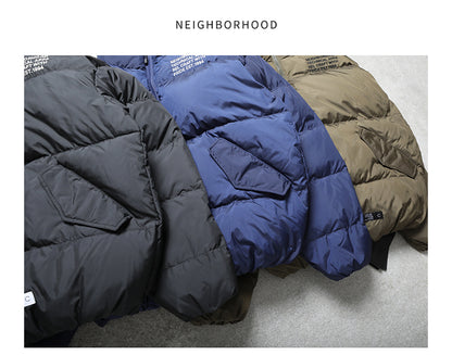 NEIGHBORHOOD Jacket Embroidered Casual Down Long-Sleeve 90% Down Coats