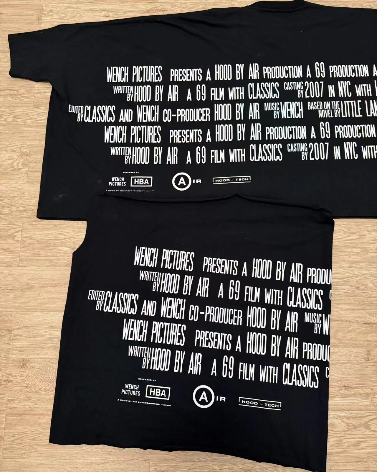 (Archive) Opium YVL x Hood By Air SS17 Cape Sleeve Tee - Oversized Graphic Print Short Sleeve